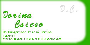 dorina csicso business card