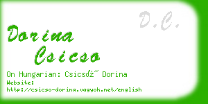 dorina csicso business card